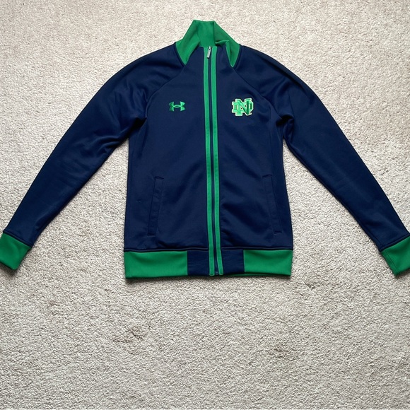 Under Armour Jackets & Blazers - Under Armour Women's Navy and Green Notre Dame Jacket